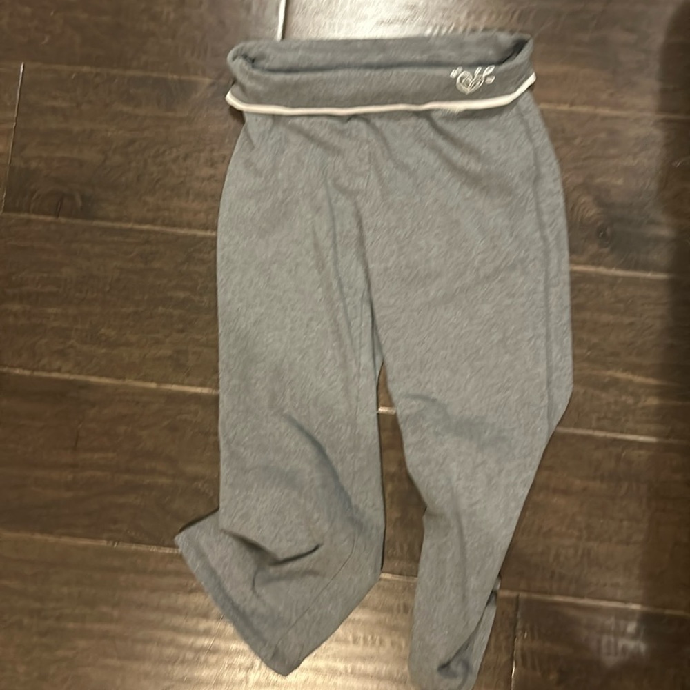 Justice foldover yoga crop size 12